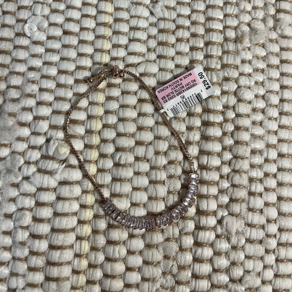 I•N•C gold diamond bracelet NWT